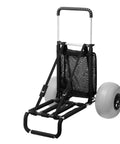 Beach Cart With Balloon Wheels and Large Deck for Sand Heavy Duty Load Up to 165 Pounds Adjustable Height Foldable Wagon