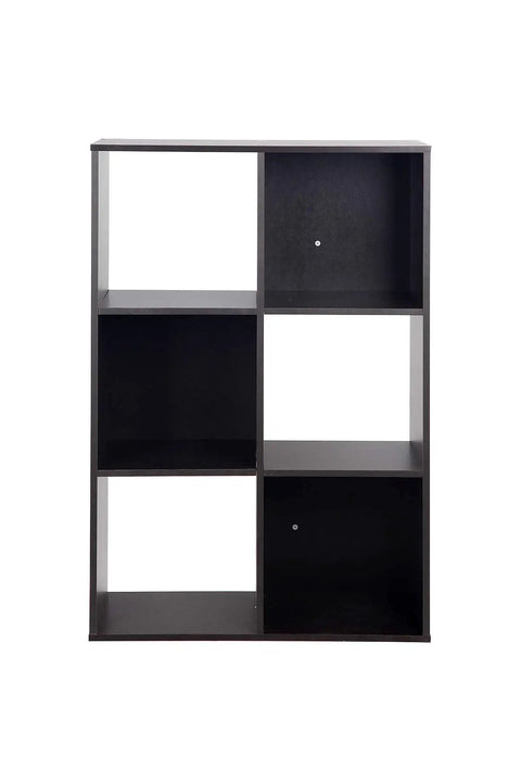 Six Cube Storage Organizer Featuring Hella Sturdy Heavy Duty Particleboard Shelves For Living Room Bedroom And Study Quick Setup Bookcase Rack In Rich Dark Brown To Level Up Your Vibe