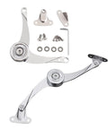 2 Pack Heavy Duty Soft Close Lid Hinges For Chest And Cabinet Doors, Folding Cabinet Stays With Zinc Alloy Construction shown