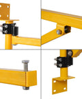 Solid Doppy Wall Mount Jib Crane Heavy Duty Hoist Bracket 180 Degree Swivel Scaffold Lifting Arm Carbon Steel close-up of adjustable bolts and joint details