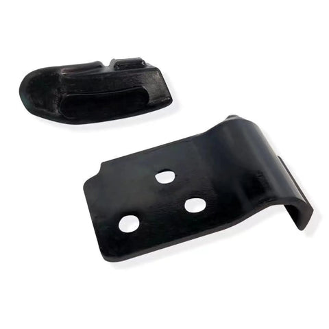 Nylon Tire Changer Insert Kit For Duck Head Mounts rim edge guard and demount fitting head in black, close-up view.