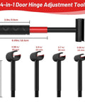 4 In 1 Door Hinge Adjustment Tool Set With Replaceable Heads For 14mm To 25mm Hinges, heavy duty wrench with rubber grip