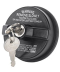 Close-up of Locking Gas Cap With Two Keys Replacement Part For Chevy Honda Nissan Acura Mazda Cadillac GMC And More