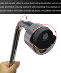 Heavy Duty Stud Extractor Tool 1/4 To 3/4 Inch 6 To 19mm for Broken Bolts, showing handle with knurled roller and cam lock.