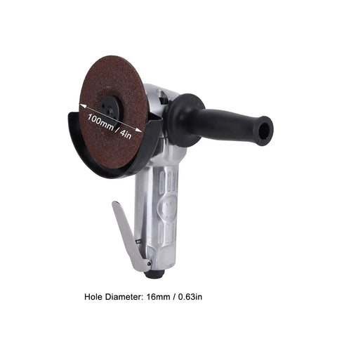 Rock Solid 4 Inch Pneumatic Air Angle Grinder With 11000 RPM Power and Heavy Duty Aluminum Housing for sanding and painting tasks