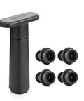 Wine Saver Vacuum Pump With Four Stoppers And Reusable Bottle Sealer Keeps Red And White Wine Fresh For Up To Ten Days