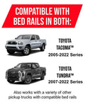 Image showing compatibility of Heavy Duty T Slot Nuts And Bed Rails Cleats For Toyota Tacoma And Tundra Pickups with trucks.
