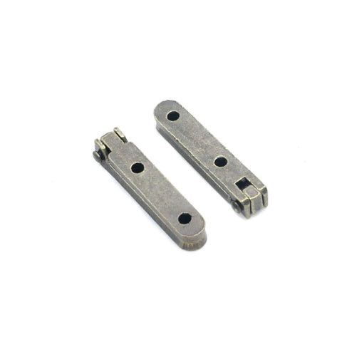 20 Pack Small Wooden Box Hinges With Screws, 90 Degree Folding Bronze Hinges For Jewelry Boxes, Durable Zinc Alloy