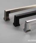 Ten Pack Polished Chrome Cabinet Pulls With Five Inch Hole Centers, Sleek Modern Kitchen Cabinet Handles Set