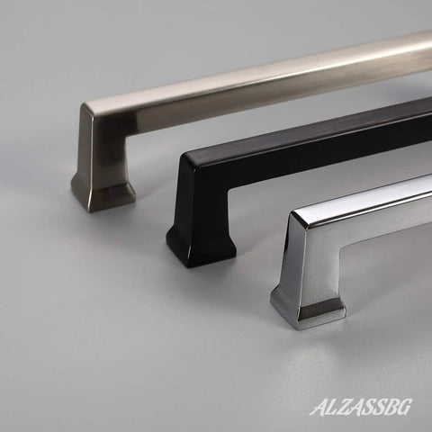 Ten Pack Polished Chrome Cabinet Pulls With Five Inch Hole Centers, Sleek Modern Kitchen Cabinet Handles Set