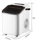 Portable Countertop Ice Cube Maker With Led Screen Produces 22 Pounds Daily Self Cleaning Quick Chill In 7 Minutes side view dimensions