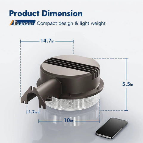 LED Outdoor Barn Light With Dusk To Dawn Sensor No Fuss Energy Saving Exterior Flood Light dimensions with phone comparison