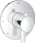 Cosmopolitan Dual Function Pressure Balance Shower Trim With Control Module in Starlight Chrome Finish, wall-mounted view.
