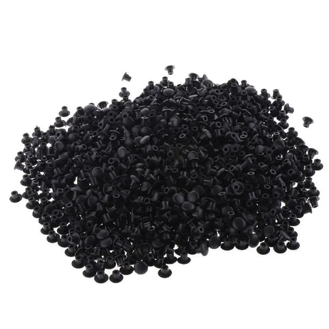 1000 Piece Black Hinge Hole Plugs For Doors And Windows, Durable Furniture Hole Covers For Screw Holes in a pile