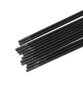14G MTB Spokes With Nipples, 260mm, 304 Stainless Steel, Black Finish, 12 Pack, metal threads exposed on one end