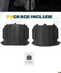 Rear bumper crossmember end caps by Trumgeta, all-black pair in rubber for 4th Gen Toyota Tacoma.
