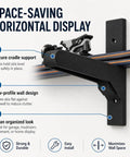 Kick Ass Ski Wall Mount Horizontal Display Rack For Poles And Boards Rock Solid Screw In Garage Storage Holder with cradle support