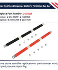 Heavy Duty Positive And Negative Battery Terminal Bus Bar For Volvo Vn Vnl Vnm 2004 To 2019, 4 holes, 2 colors, installed nuts.