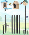 Beefy 79 Inch Bird Feeder Pole Stand For Outdoors Adjustable Steel Mounting Pole With 1 Inch Diameter Post