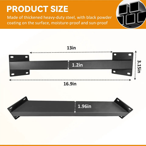 Heavy Duty 45 Degree Angle Support Bracket Kit For Pergolas, Decks And Pavilions, Steel Post And Beam Connectors, Weatherproof And Rust Resistant, Ideal For Cabins, Backyards, Terraces, Stairs, 12 Piece Set