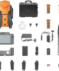 EVO II V3 Pro 6K RTK Rugged Drone Bundle with 1 Inch CMOS Sensor, remote, batteries, and accessories for aerial cinematography.