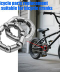 4 Piece Bike Ball Bearing Retainer Set With 8mm Balls, 38mm Outer Diameter, 24mm Inner Diameter, shown beside a bicycle crank.