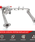 Heavy Duty Aluminum Cooling System Replacement Kit For Jaguar And Land Rover 2010 To 2020 3.0L 5.0L Engines drop-in heated water pipe.