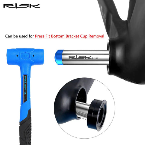 Heavy Duty Press Fit Bottom Bracket Cup Removal Tool For 22 To 24mm Bearings Internal BB Bearing Extractor with hammer and insert
