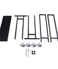 Heavy Duty Metal 3D Printer Filament Rack 7 Tier Holds 84 Spools parts including black metal rods and silver fittings.