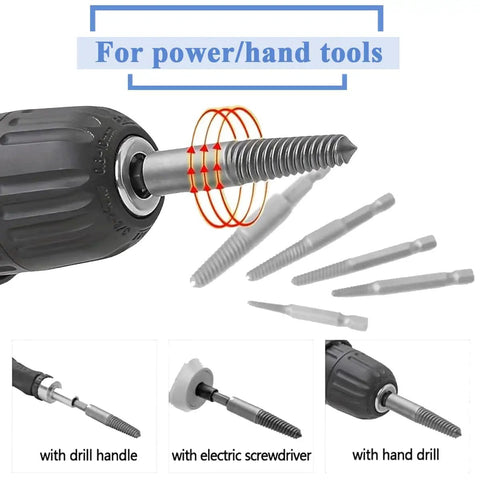 10 Piece Broken Screw Extractor Set For Stripped Screws And Busted Bolts Drill Bit Kit With Quarter Inch Hex Shank Easy Out Remover