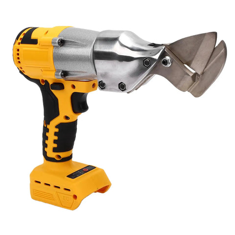 Heavy Duty Cordless Metal Shears With 400Nm Brushless Motor And Rotating Head, Battery Powered Electric Sheet Metal Cutter close-up view.