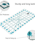 Headley Tools rotary cutter set on turquoise A3 cutting mat with grid lines and blue accents
