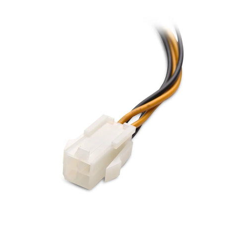 2 Pack ATX Power Supply 4 Pin CPU Extension Cables 8 Inch PSU To Motherboard CPU Power Connector Extension, close-up view
