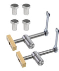 Two Pack Bench Dog Clamps With Four 20mm Bench Dogs For Woodworking Tables, Adjustable Desktop Clips And Fixture Vise Benches, Joinery Carpenter Tool Set For Solid 20mm Hole Benches, metal clamps and bench dogs