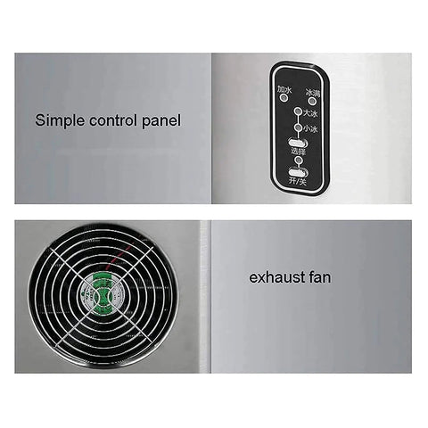Big Time Countertop Ice Maker Machine For Kitchens And Offices Quick Freeze Crystal Clear Cubes Daily control panel and exhaust fan