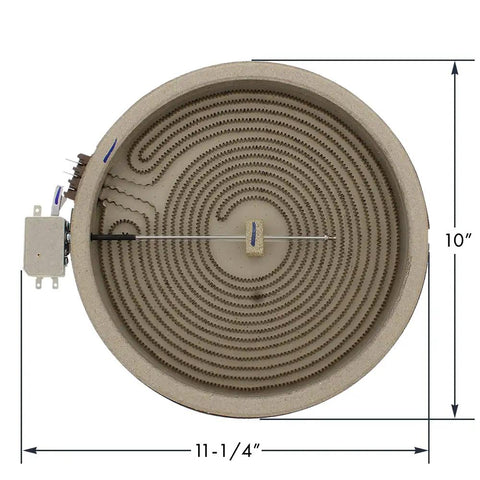 Top view of multicolor range surface element replacement for your stove, 11 1/4 inches, universal fit, durable cooktop part.