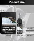 Windshield Crack Repair Kit for Cars, Easy DIY Glass Repair Fluid Resin to Fix Chips and Small Cracks in 20 to 30 Minutes, Upgraded 2025 Windshield Repair Tool Set, featuring resin bottle and applicators.
