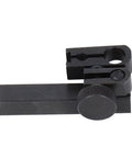 Black metal dial test indicator height holder bar with swiveling sleeve clamp, 9mm×9mm×50mm