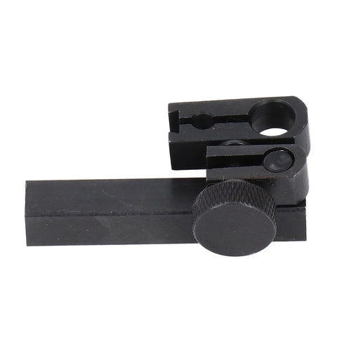 Black metal dial test indicator height holder bar with swiveling sleeve clamp, 9mm×9mm×50mm