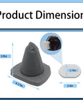 Replacement HEPA Filter And Sponge Filter Set For Eureka NES100 Handheld Vacuum And Black And Decker BDST1601 dimensions shown