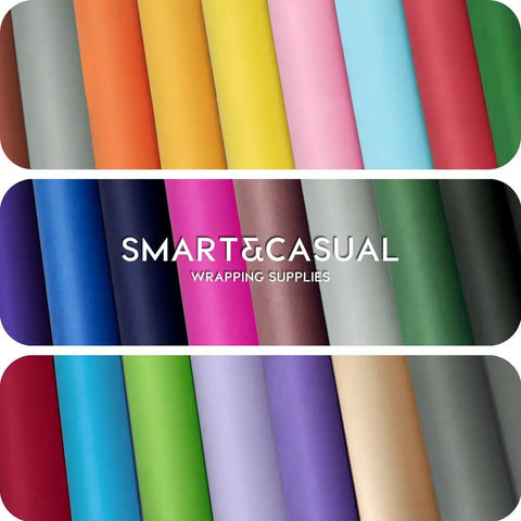 Heavy Duty Brown Kraft Paper Roll 17 8 By 1200 Feet Bulk Supply displayed with assorted colorful wrapping paper rolls