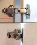 180 Degree Frameless Cabinet Hinges With Soft Close For Quiet Smooth Closure Nickel Plated Steel Concealed Hydraulic Adjustable Mechanism
