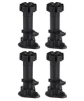 Adjustable Furniture Legs 4 Pcs Leveling Feet For Bed Sofa Coffee Table Cabinet Black 46mm Bottom Diameter 57.2mm Top