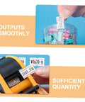 4000 Pcs Small Pricing Labels On Rolls in use, self adhesive price stickers for shop, clear print for retail pricing machines.