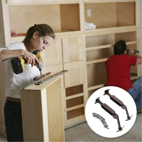 Person installing 4 Piece Universal Lid Support Hinges Built Tough Partial Wrap Cabinet Hinges With Soft Close For Wooden Boxes