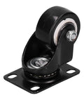 Jauarta Caster Wheel, Heavy Duty 40mm Diameter with black PVC wheel and steel mounting plate for secure installation.