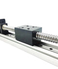 Ready To Roll Premium Electric Sliding Table Integrating MGW12R Linear Guide Rail And SFU1610 Ballscrew close-up of guide rail and ballscrew.