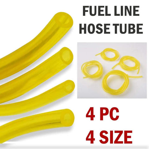 Four Size Fuel Line Hose Kit For 2 Cycle Small Engines Fits Trimmers Blowers Chainsaws And Lawn Mowers Includes Four Common Id And Od Sizes With Four Feet Of Fuel Line For Easy Replacement And Wide Compatibility Budget Friendly