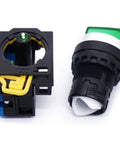 22mm SPST 1NO Two Position Maintained Latching Rotary Selector Switch With Green LED Indicator 440V 10A components