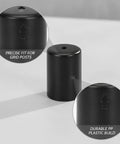 Precise black PP clip shows Stabilize Wire Shelving With Black PP Plastic Clips That Snap On To Grid Intersections detail.